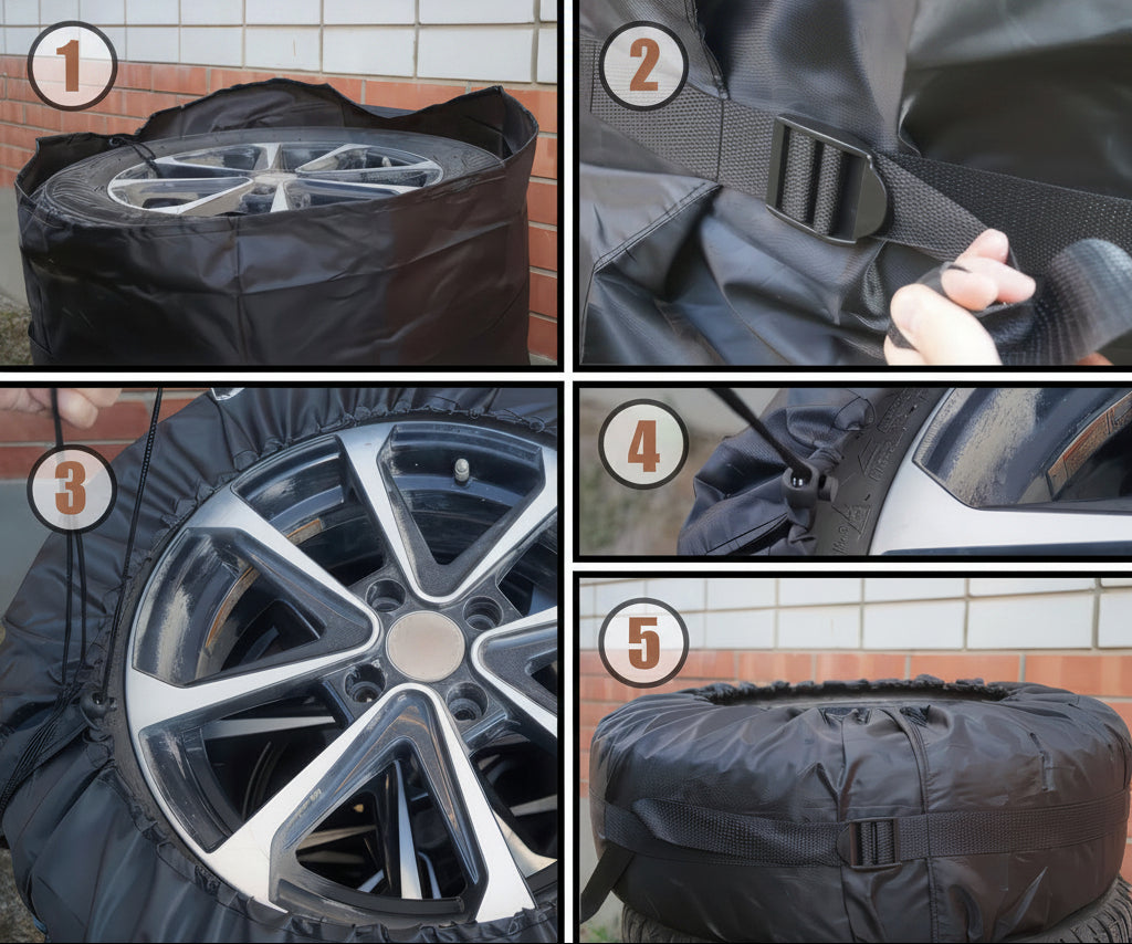 Чохли для коліс автомобіля (R13-R16) для зберігання та транспортування шин  (4 шт)