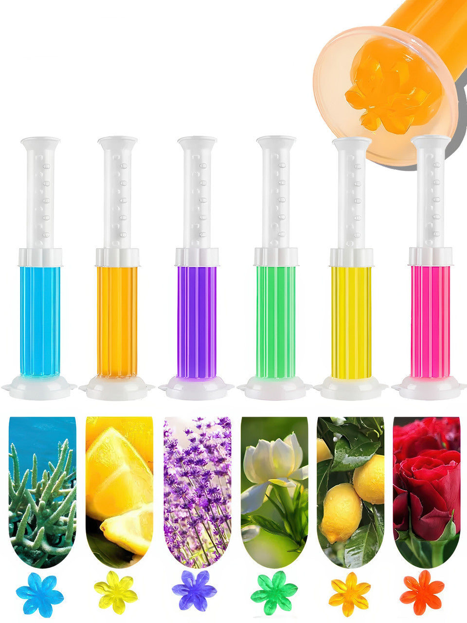 Точковий туалетний блок Гель-освіжувач для унітазу в шприці (6 шприців, 6 ароматів)