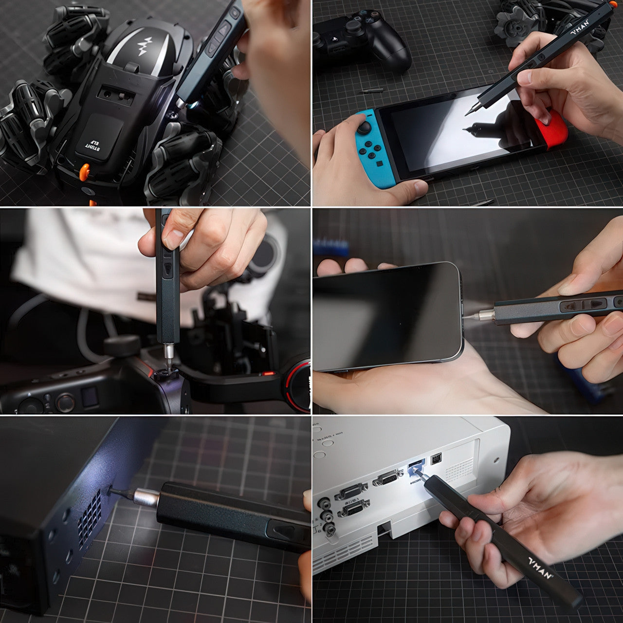 Електрична викрутка 51 в 1 з насадками, підсвіткою та магнітним кріпленням