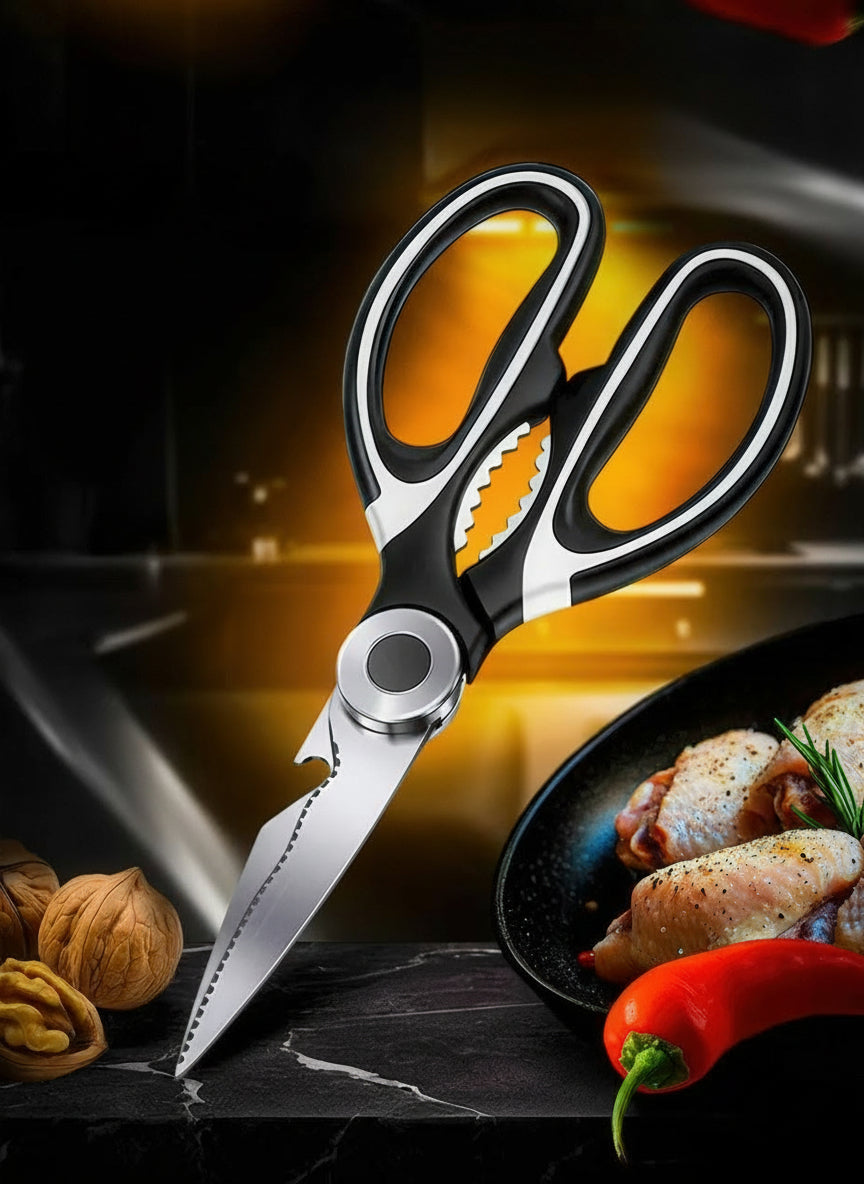 Кухонні ножиці для м'яса, птиці, риби та горіхів, нержавіюча сталь